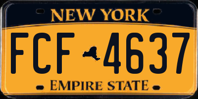 NY license plate FCF4637