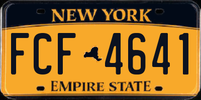 NY license plate FCF4641