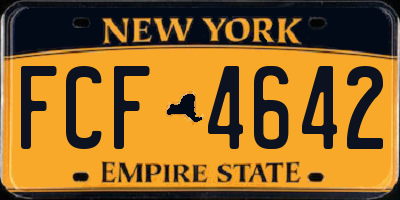 NY license plate FCF4642