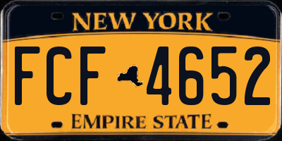 NY license plate FCF4652
