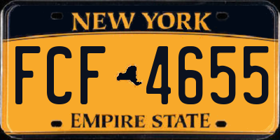 NY license plate FCF4655