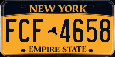 NY license plate FCF4658