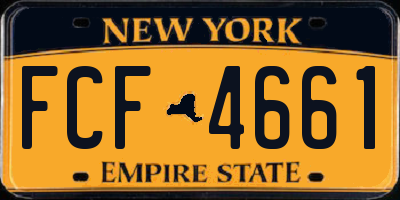 NY license plate FCF4661