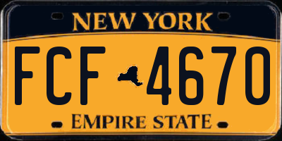 NY license plate FCF4670