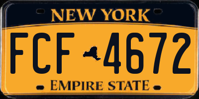 NY license plate FCF4672