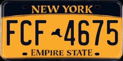 NY license plate FCF4675