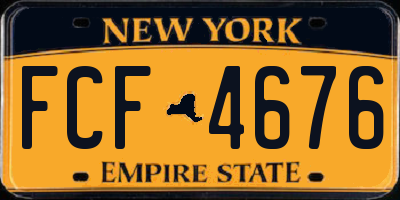 NY license plate FCF4676