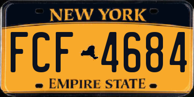 NY license plate FCF4684