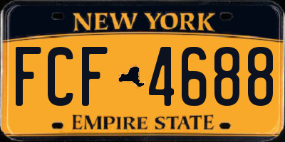 NY license plate FCF4688