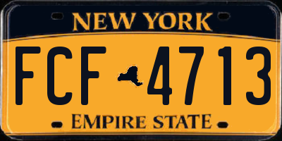 NY license plate FCF4713