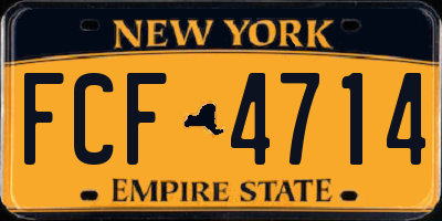 NY license plate FCF4714