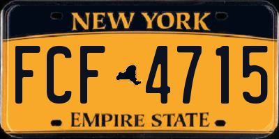 NY license plate FCF4715