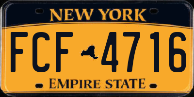 NY license plate FCF4716
