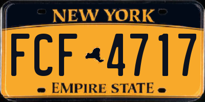 NY license plate FCF4717