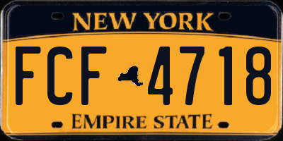 NY license plate FCF4718