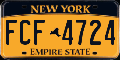 NY license plate FCF4724