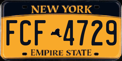 NY license plate FCF4729