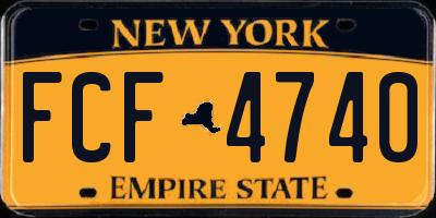 NY license plate FCF4740