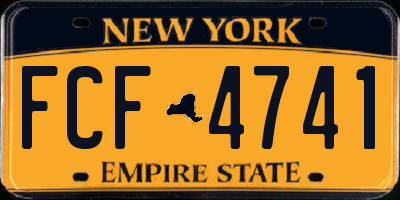NY license plate FCF4741
