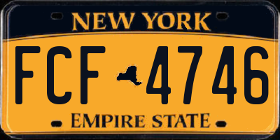 NY license plate FCF4746