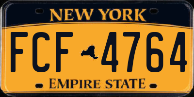 NY license plate FCF4764