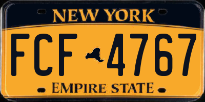 NY license plate FCF4767