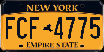 NY license plate FCF4775