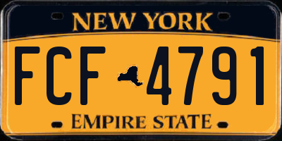 NY license plate FCF4791