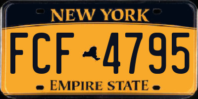 NY license plate FCF4795