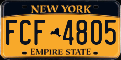 NY license plate FCF4805