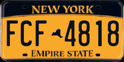 NY license plate FCF4818