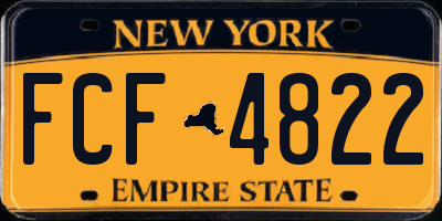NY license plate FCF4822