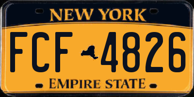 NY license plate FCF4826