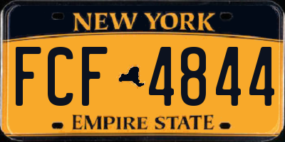 NY license plate FCF4844