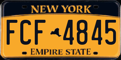 NY license plate FCF4845
