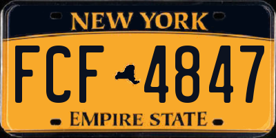 NY license plate FCF4847