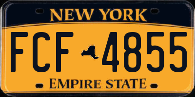 NY license plate FCF4855
