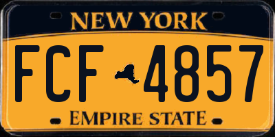 NY license plate FCF4857