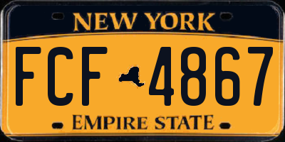 NY license plate FCF4867