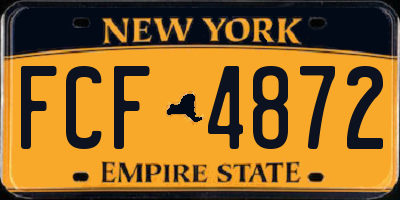 NY license plate FCF4872