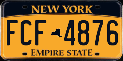 NY license plate FCF4876