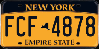 NY license plate FCF4878
