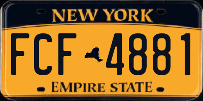 NY license plate FCF4881