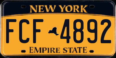 NY license plate FCF4892