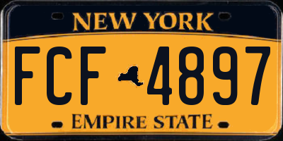 NY license plate FCF4897
