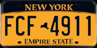 NY license plate FCF4911