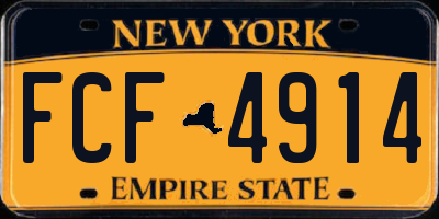 NY license plate FCF4914
