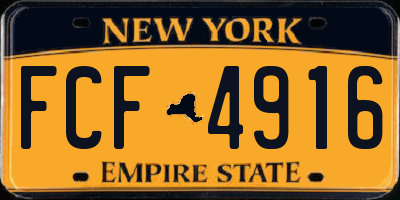 NY license plate FCF4916