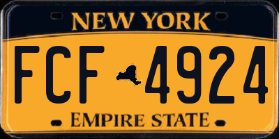 NY license plate FCF4924
