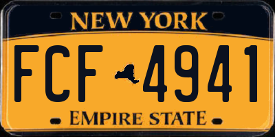 NY license plate FCF4941